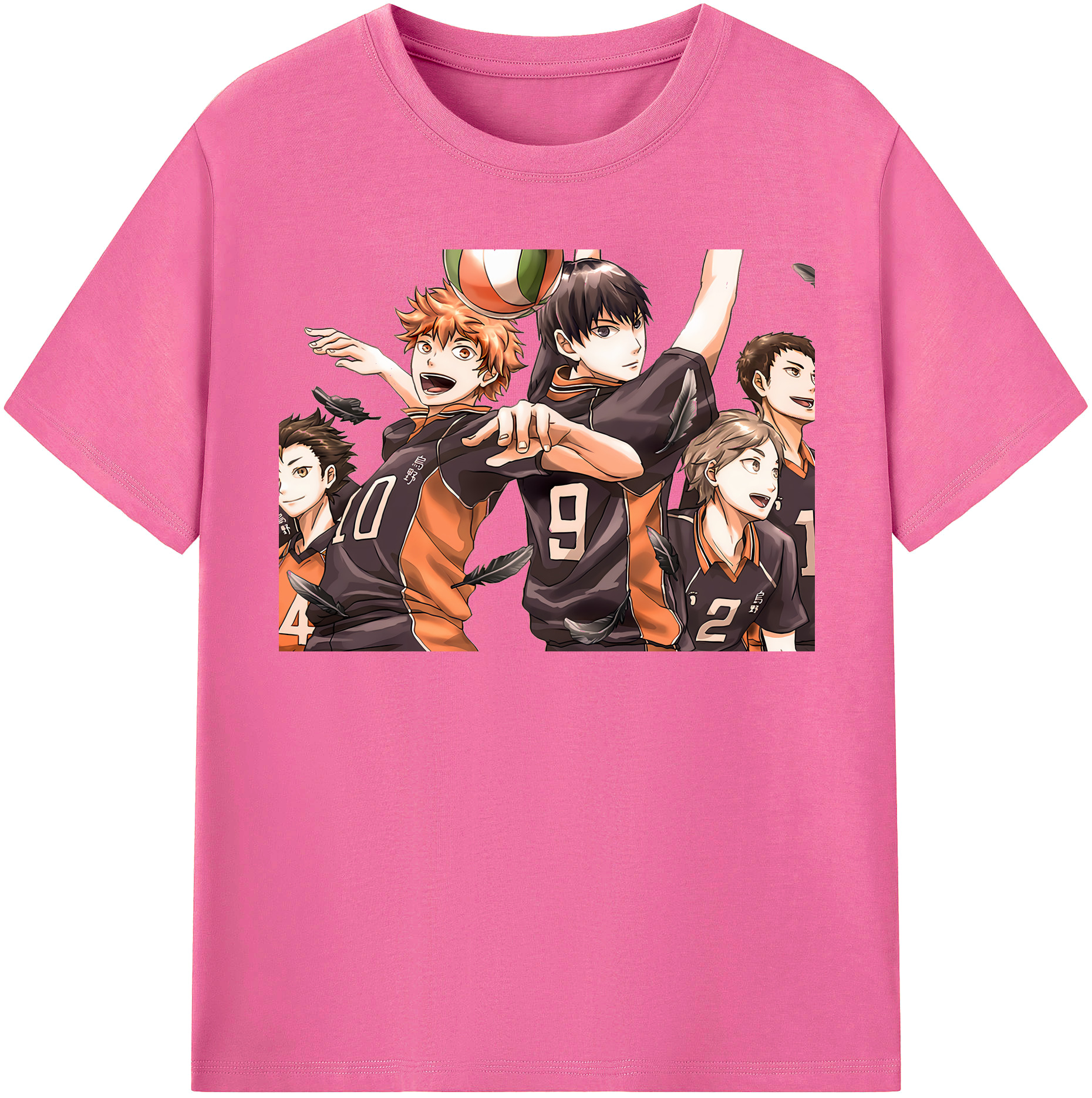 （画像用） ハイキュー!! Haikyu!! レディースカジュアルプリントTシャツ（綿100％）